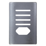 Placa 4 Interruptores + 1 Tomada (ESPECIAL) 4x2 com Suporte - Novara Preto Grafite